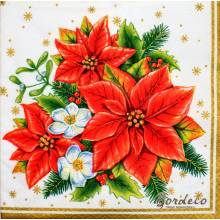 Serwetka do decoupage MAKI poinsecja 33x33cm